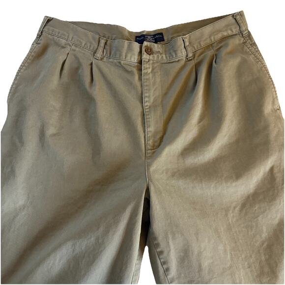 80s/90s Abercrombie & Fitch High Rise Olive Green Chino Pants 36x32 (35x31.5) - Picture 3 of 15